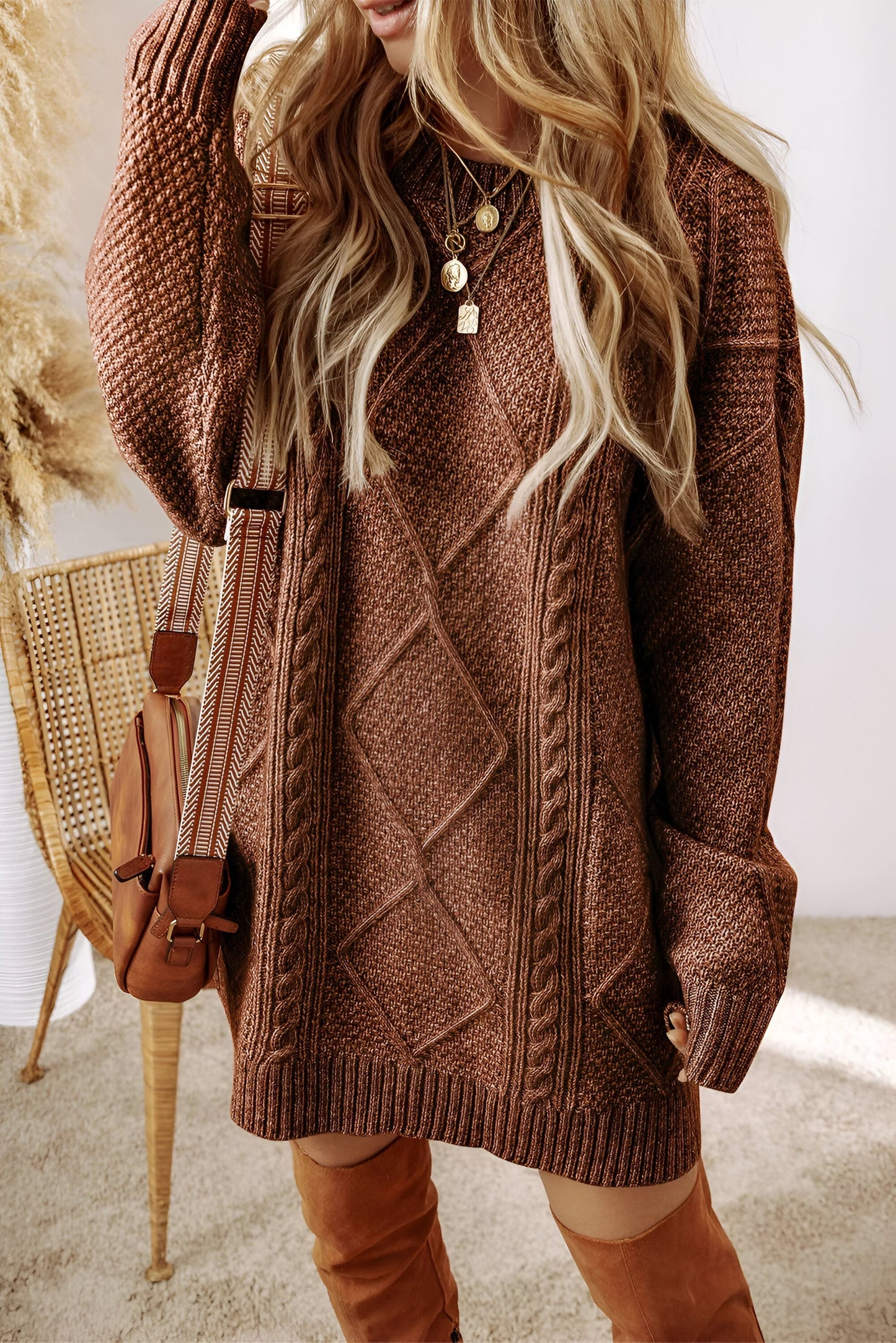 Claudia™ | Maglione lungo in maglia, chic e lusinghiero