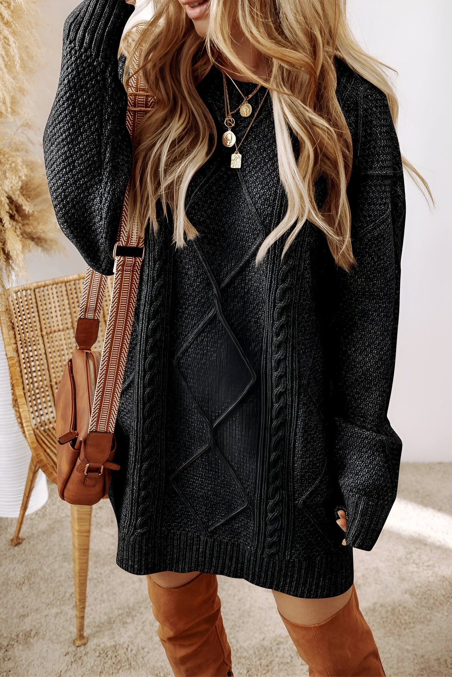 Claudia™ | Maglione lungo in maglia, chic e lusinghiero