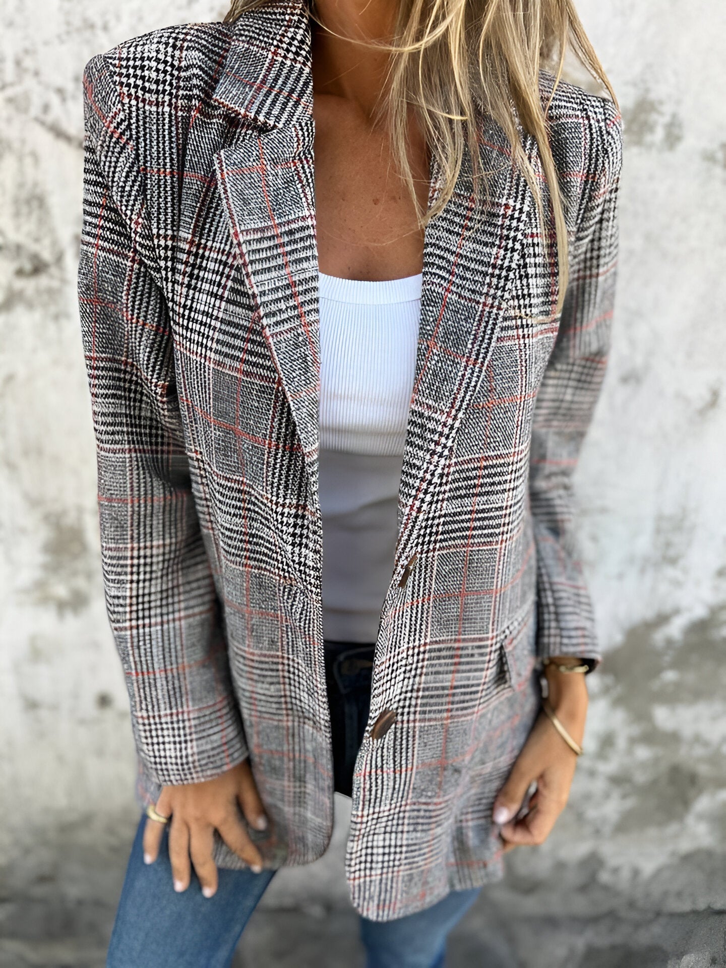Simonetta™ | Elegante blazer a quadri da donna