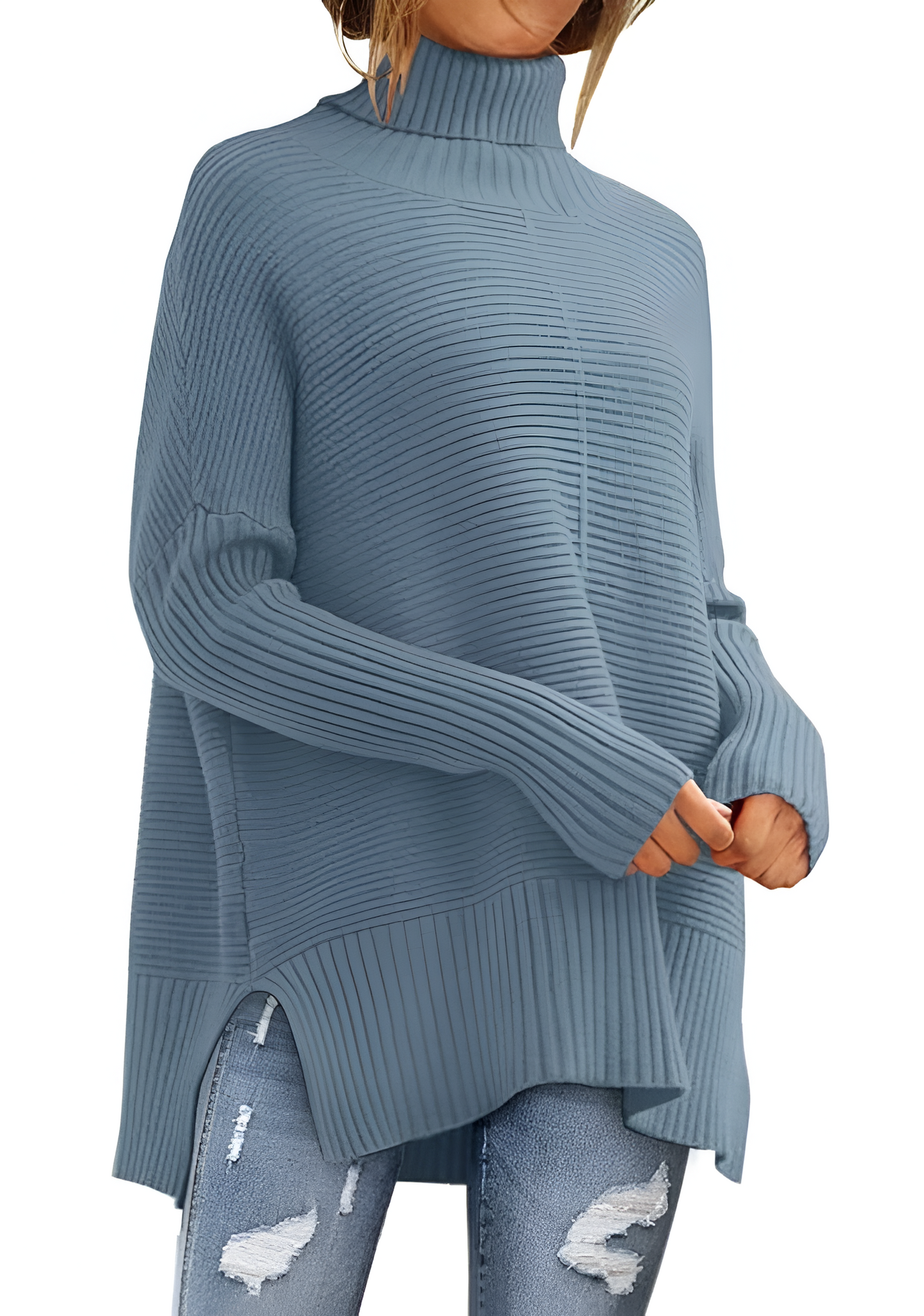 Romina™ | Pullover con collo arrotolato