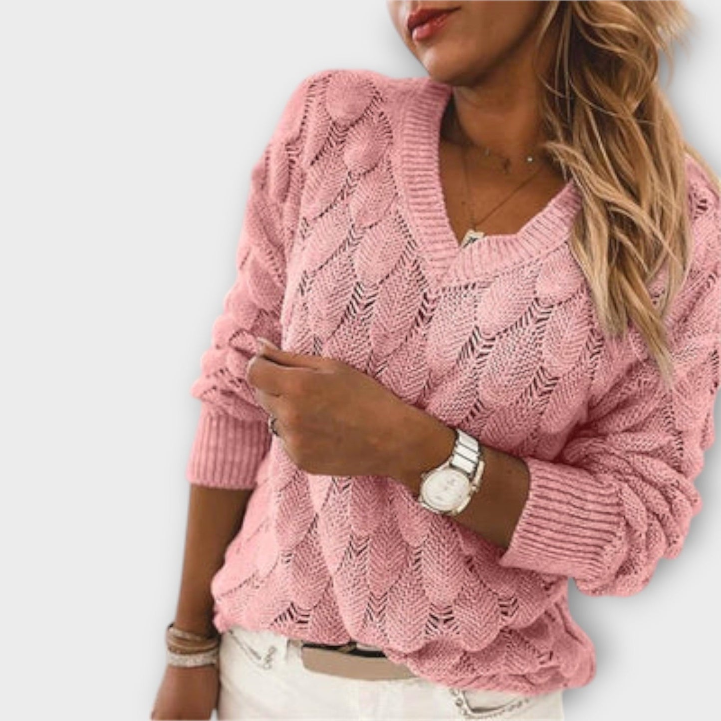 Pullover con scollo a V
