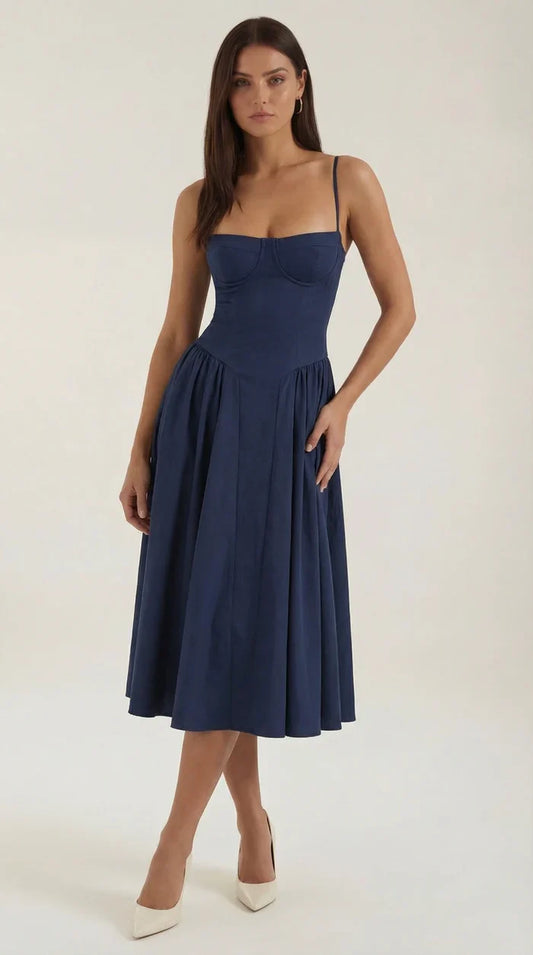 Mila™ | Elegante Abito Midi con Spalline