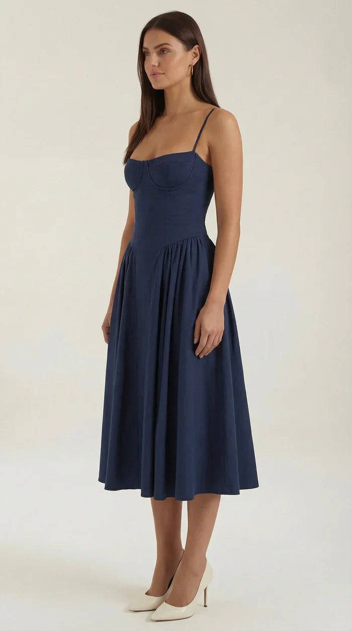 Mila™ | Elegante Abito Midi con Spalline