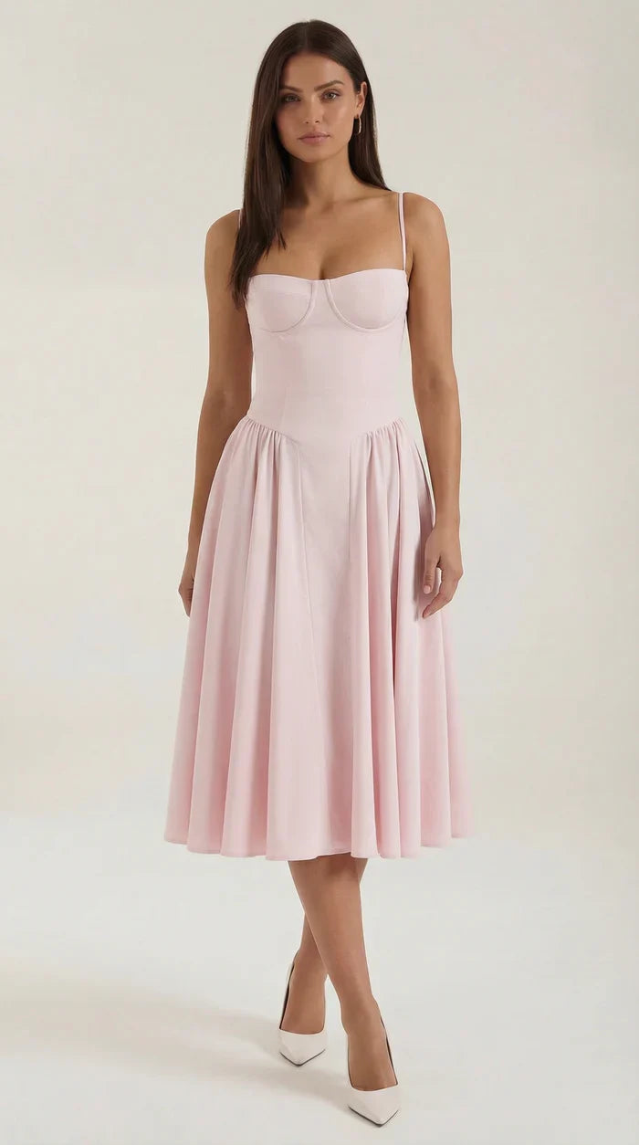 Mila™ | Elegante Abito Midi con Spalline