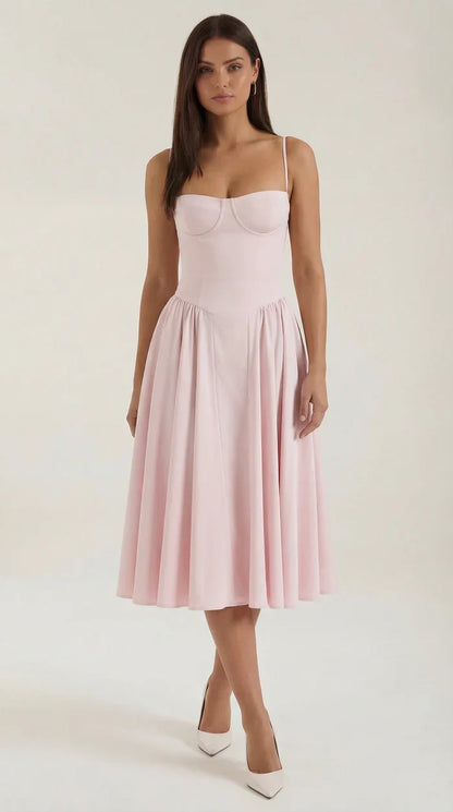 Mila™ | Elegante Abito Midi con Spalline