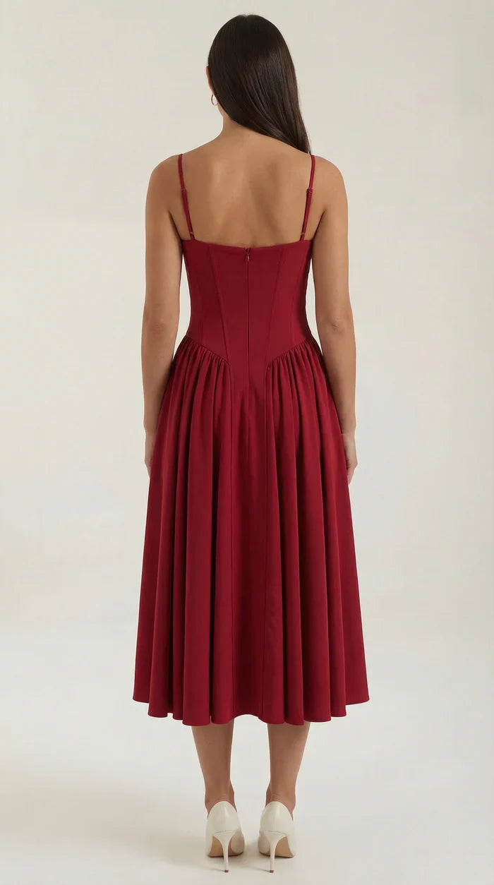 Mila™ | Elegante Abito Midi con Spalline