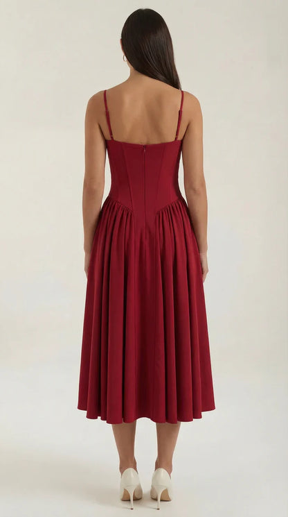 Mila™ | Elegante Abito Midi con Spalline