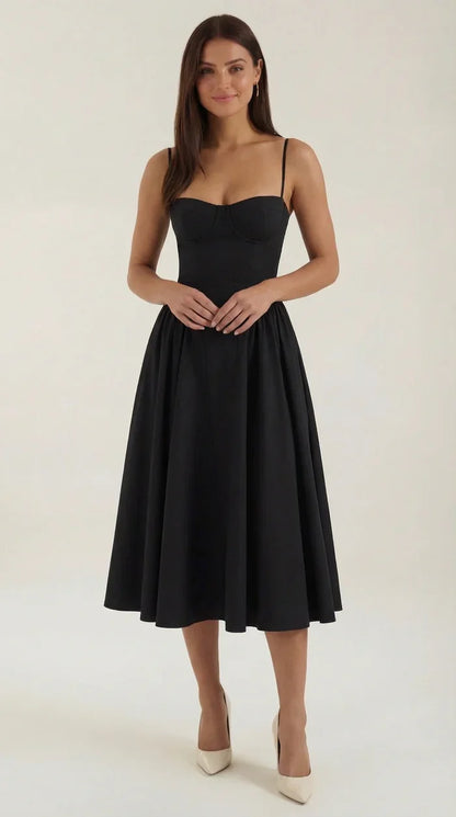 Mila™ | Elegante Abito Midi con Spalline