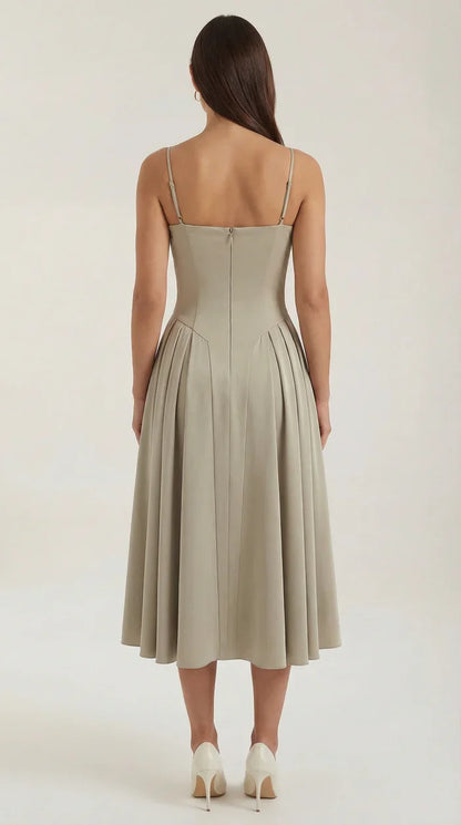 Mila™ | Elegante Abito Midi con Spalline