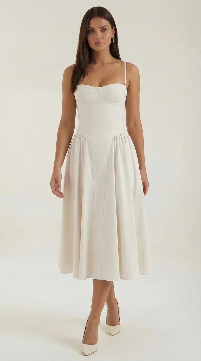 Mila™ | Elegante Abito Midi con Spalline