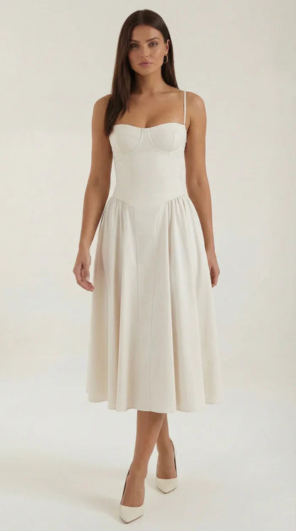 Mila™ | Elegante Abito Midi con Spalline