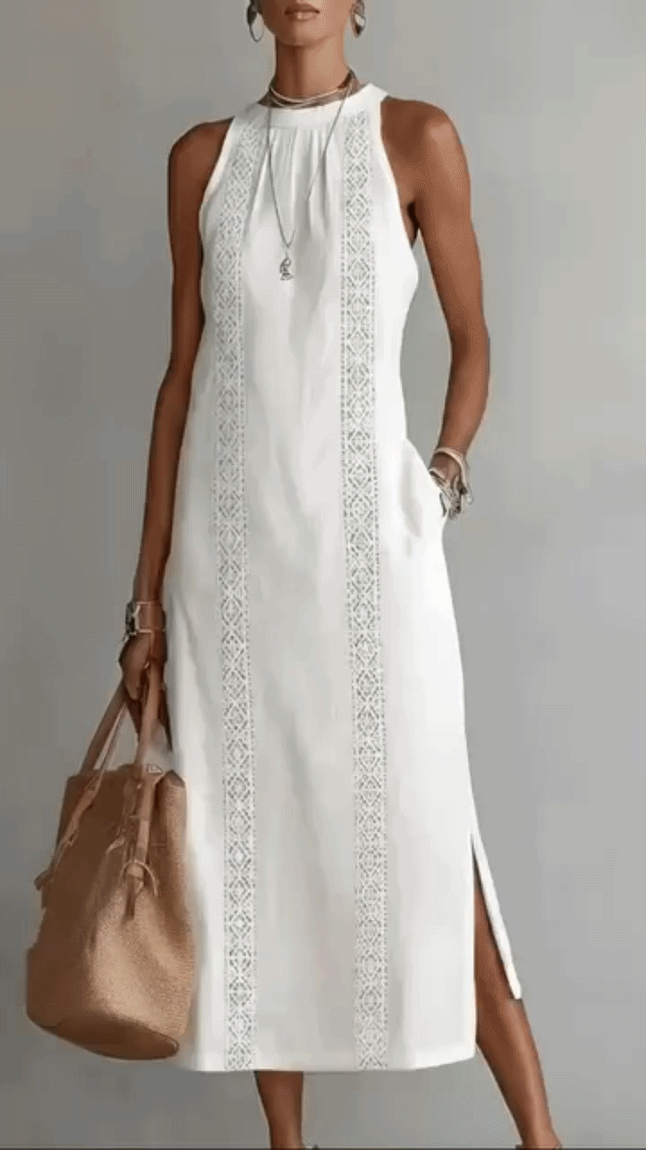 Isadora™ | Abito Midi Ricamato Fluttuante