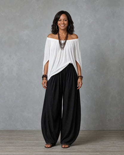 Maïlys™ | Set Relaxed Off-Shoulder 2 Pezzi